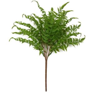 FLEUR ARTIFICIELLE A1 47cm - Lot de 17 feuilles vertes artificielles de vénus, De fougère,'herbe perse, Fausses plantes murales,
