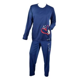 PYJAMA Pyjama Femme Long SWEET SECRET Couleurs - Q1556 BE MY LOVE MARINE