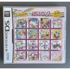 JEU 3DS 520 Jeux en 1 NDS Jeu Lot Carte Super Combo Cartou