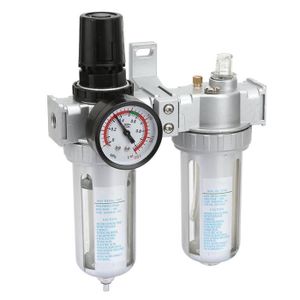 COMPRESSEUR Qiilu Régulateur de pression d'air Compresseur de pression d'air régulateur filtre lubrificateur huile régulateur d'eau avec