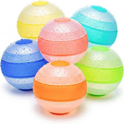 CloudValley Bombe a Eau Réutilisable en Silicone, Ballons D'eau Remplissage Rapide 8 Pcs et 1 Sac en Filet,Enfants Adultes pour l'été Fêtes de