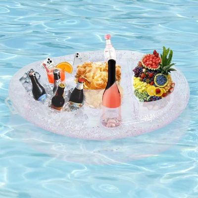 Plateau Flottant Gonflable Pour Piscine/plage - 6 Emplacements Pour Verres, Téléphone, Snacks - PVC - 5