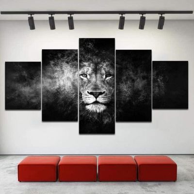Tableaux,Posters et Arts Décoratifs Mafia Lion en Costume Jouer Billard  Toile Murale Poster pour Salon Décoration 50x70cm sans - Cdiscount Maison