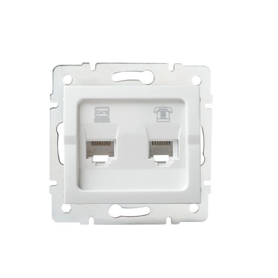 Prise RJ45 CAT6 + RJ11 Encastr - Cdiscount Bricolage