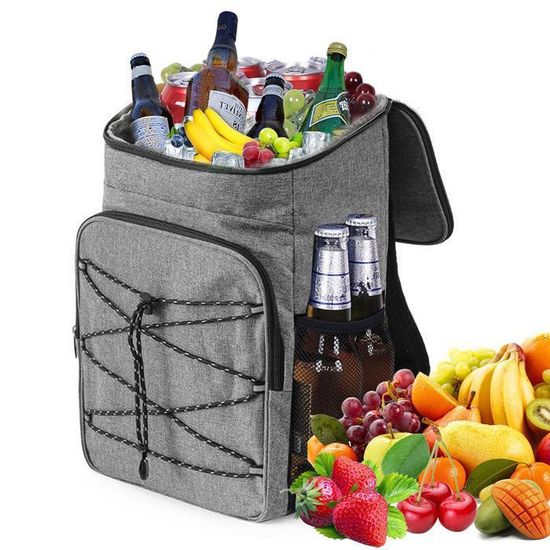 Sac à Dos Isotherme 22L Glacière - Pour Pique-nique, Plage, Camping, Garde Le Chaud/froid 4-7h