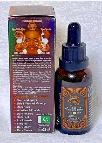 Sérum Visage Goldie Perley - Éclaircissant, Réparateur, Anti-boutons Et Anti-taches - Pour Tous Types De Peau