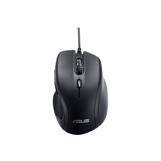 Souris USB Asus UX300 Noire - 3200 DPI, Filaire, Ergonomique Pour Droitier - Parfaite Pour Le Bureau