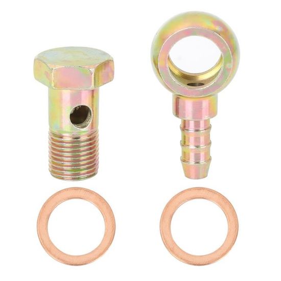 Raccord Banjo 16mm Pour Frein & Carburant - 2 Sets Complets Avec Boulons & Joints Cuivre | X AUTOHAUX