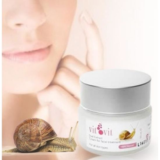 Crème Visage Collagène & Bave D'escargot MYTEX-SHOP - Anti-âge, Anti-rides & Blanchissant 80g
