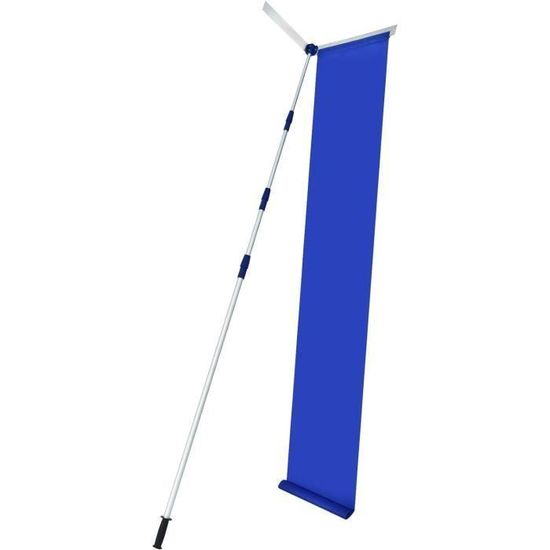 COSTWAY Râteau à Neige Télescopique Aluminium 200-630 Cm - Lame 40 Cm Poignée Antidérapante