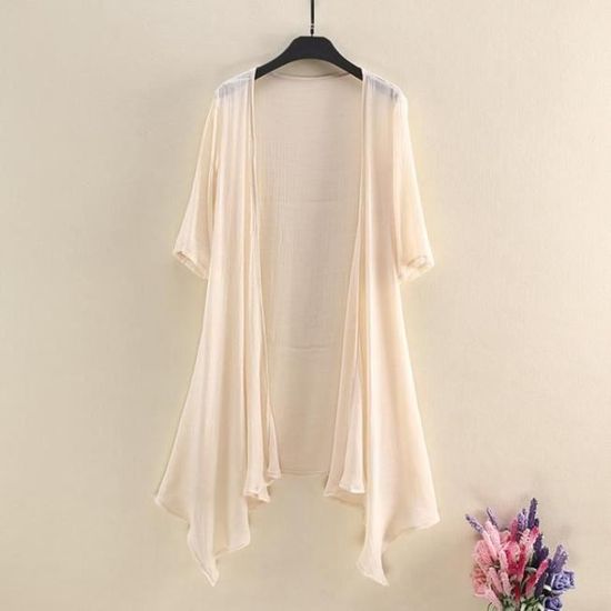 Cardigan Kimono FALKE Femme - En Coton Et Modal, Manches Longues, Coupe Décontractée - Parfait Pour Loungewear, Voyage, Détente