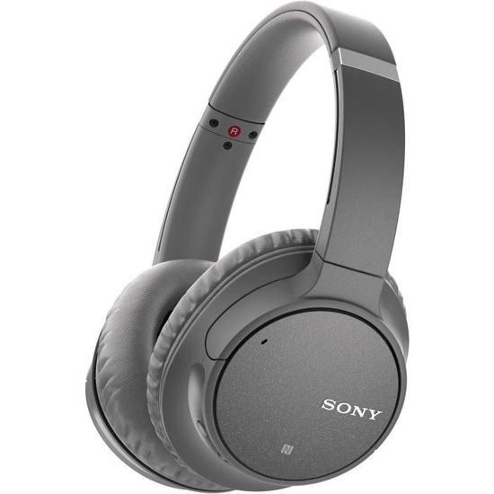 SONY WHCH700NH Casque Audio Bluetooth réduction de bruit - Autonomie 35h - Possibilité d’écoute filaire - Gris