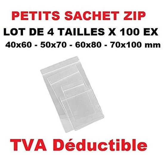 LOT 1000 sachets zip 40x60 transparent pochette pochon plastique