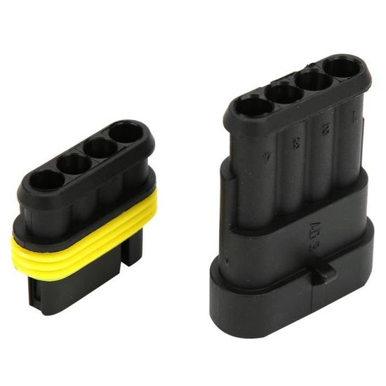 5 Ensembles Connecteurs 3 Pin DT Étanches 16 AWG - Mâle Femelle Automobile Camion Bateau Gris