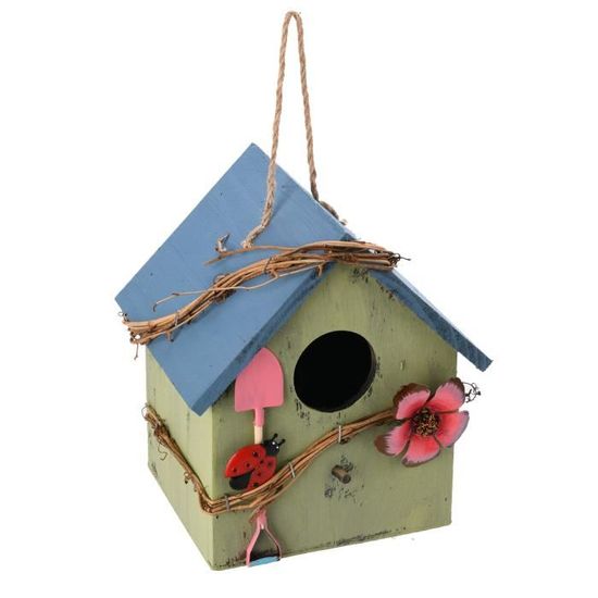 Nichoir à Oiseaux Suspendu Transparent - Abri En Verre Avec Nid Vigne Et Crochet, Pour Jardin Ou Intérieur - 7