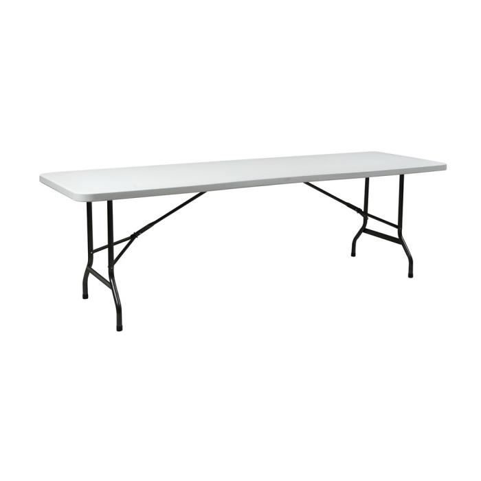 table de réception pliante - innov'axe - rectangulaire - pieds rétractables - 240 cm