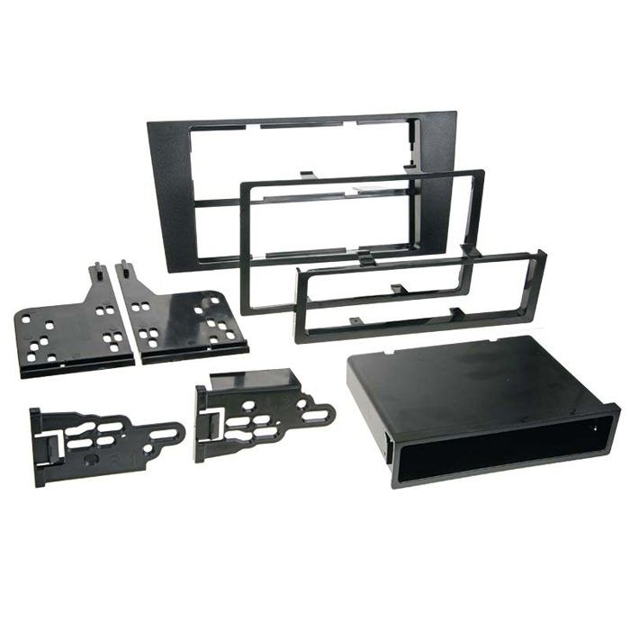 Adaptateur de façade 2-DIN avec vide poche Audi A4 (B5) 1999 - 2001 noir