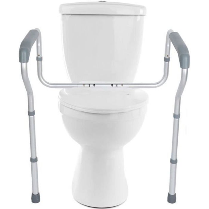 TUB Barre appui WC, Barre wc handicape, Cadre de toilettes Cadre de sécurité Largeur et Hauteur Adjustable