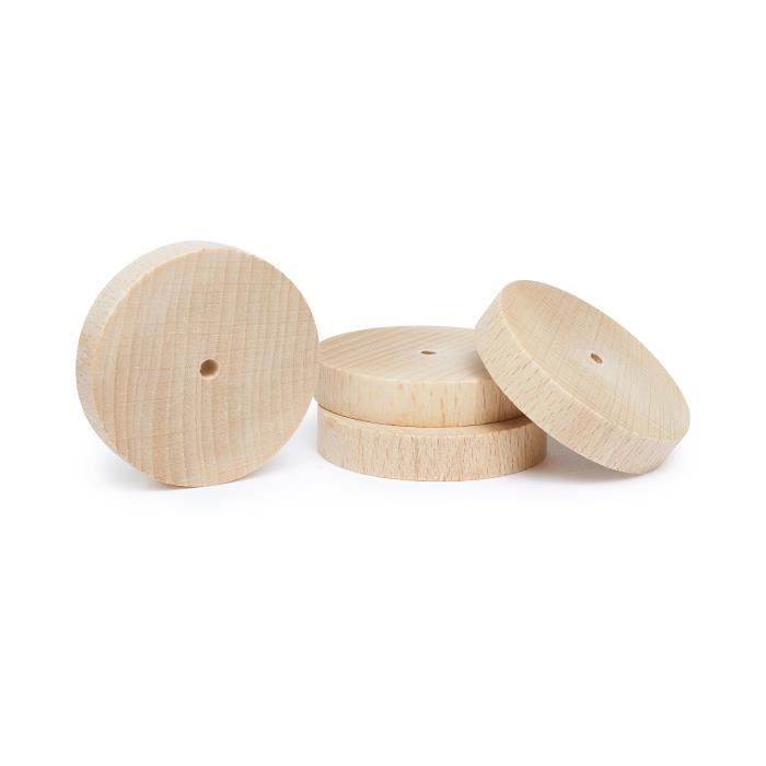 Disques/roues en bois, 50 mm, 4 pièces Disques/roues en bois, 4 pc., 50 x 10 mm
