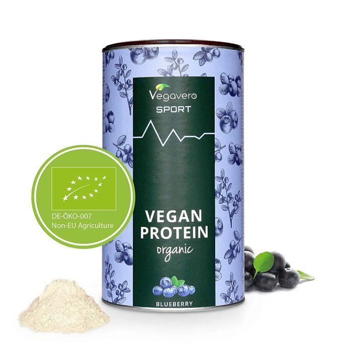 Protéines Vegan BIO Vegavero® - 80% de Protéines BIO de Pois et de Riz - Sans Édulcorants - Sans Soja - Avec CUILLERE A DOSAGE -