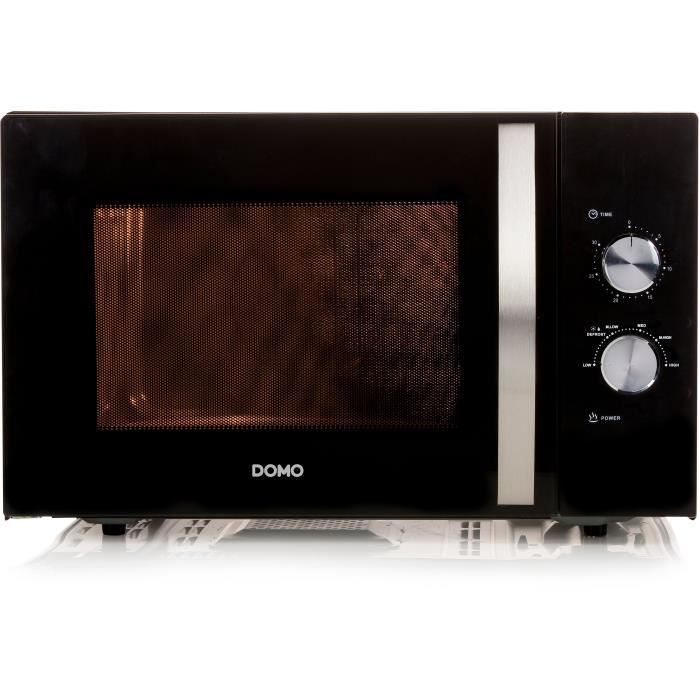 DOMO DO2431-Micro-ondes monofonction noir-30 L-900 W-Pose libre