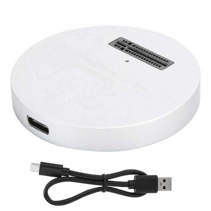 Câble Adaptateur de Boîtier de Disque Dur NVME à USB3.1 Lecteur Externe Gen2 Convertisseur SSD(Argent )