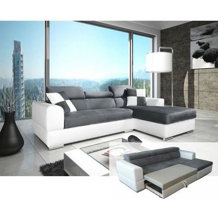 canapé d'angle convertible NETO design cuir