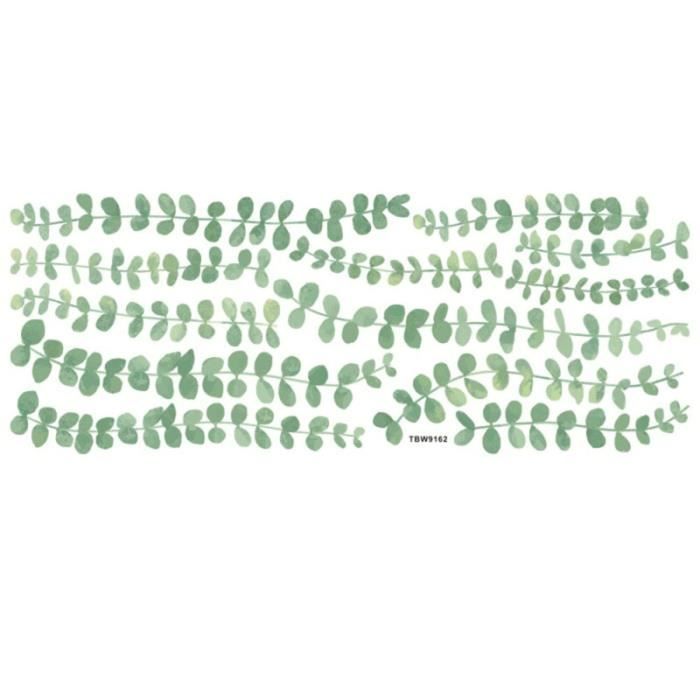 1 PC Durable Décoratif Vivid Roman Autocollant Mural Stickers Plante Feuilles Salon Maison STICKERS - LETTRES ADHESIVES