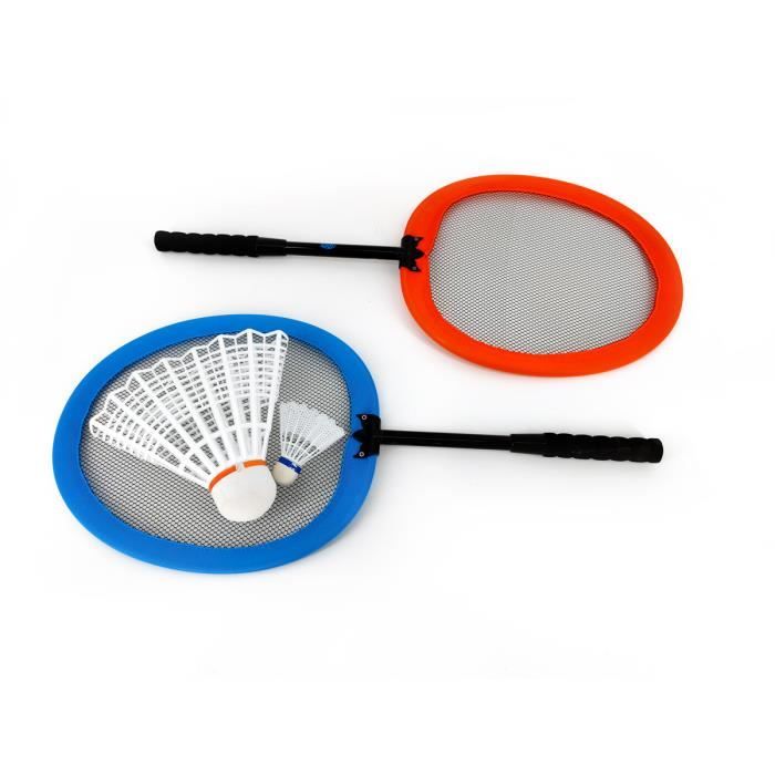 Raquettes badminton loisir enfant – 2 volants : 1 classique et 1 XXL !