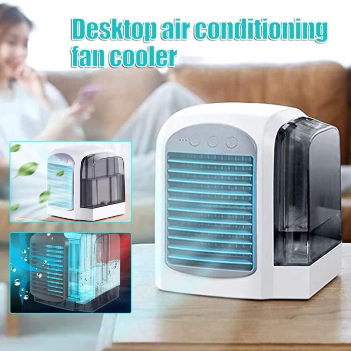 Bleu -Humidificateur de purification, mini refroidisseur d'air, avec réservoir d'eau de 380 ml, 3 modes réglables, pour la maison