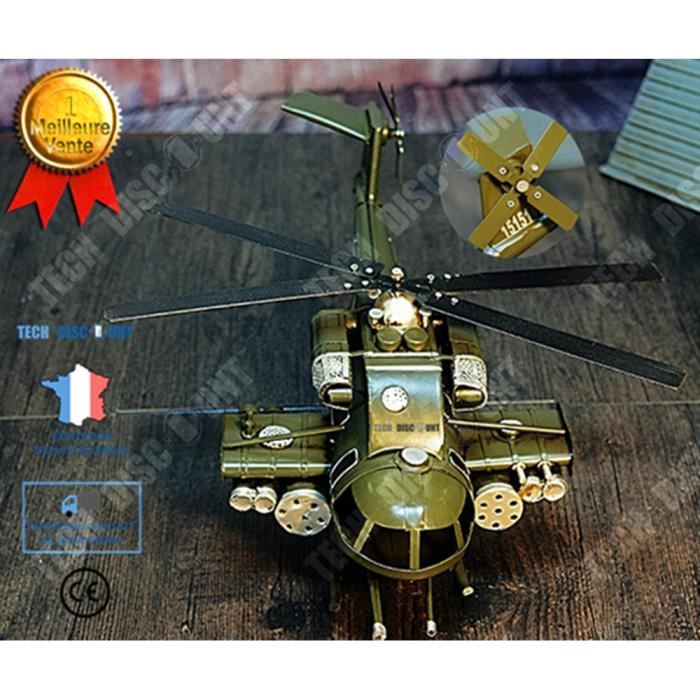 TD® maquette helicoptere militaire enfant jouet retro de combat garcon armee missile anniv exterieur interieur imagination fille