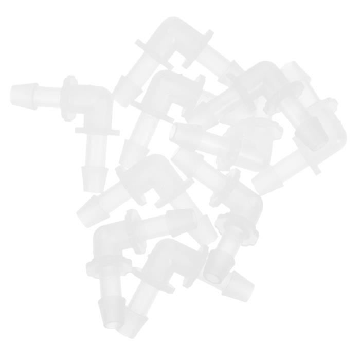 10 Pcs 90-degree Elbows Barbed Tube Fitting appareil a charge guidee - accessoire appareil a charge guidee fitness - musculation
