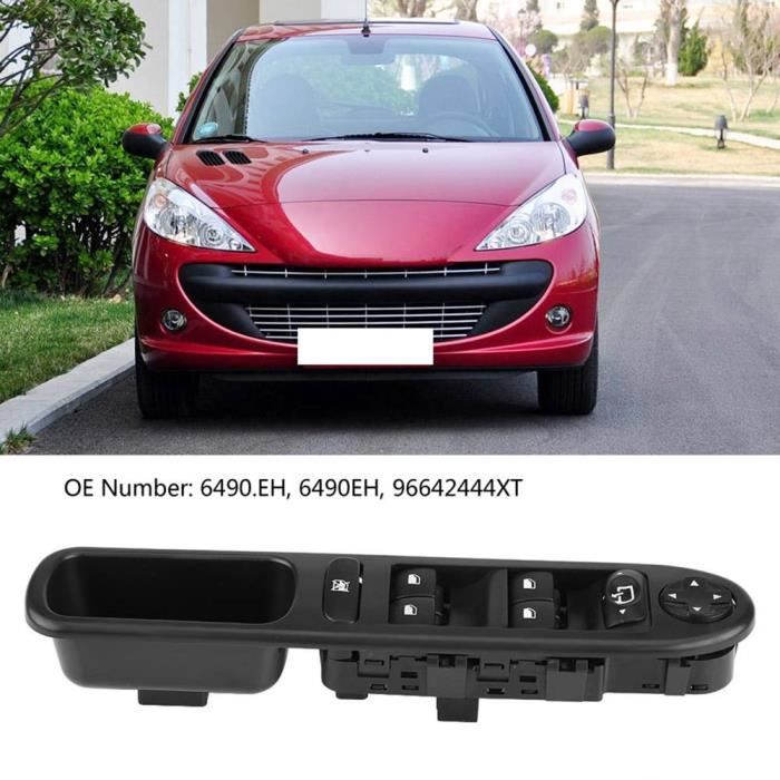 Bouton Interrupteur Commande Lève-vitres avant droit Pour Peugeot 207 6490.EH HB022
