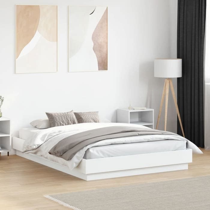 vidaXL Cadre de lit sans matelas blanc 140x190 cm 3209870