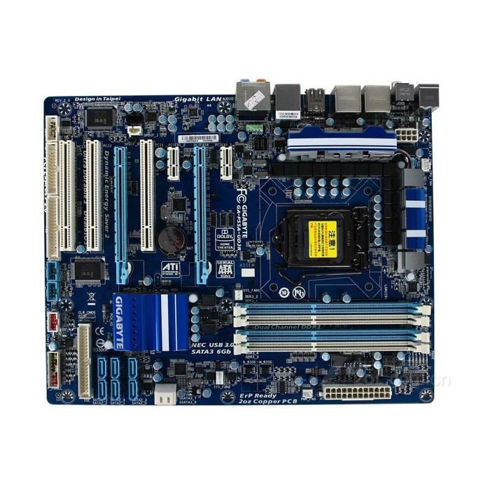 Carte mère GIGABYTE GA-P55A-UD3R Intel P55 Socket LGA1156 4xDDR3 SDRAM 16GB ATX - Gigabyte