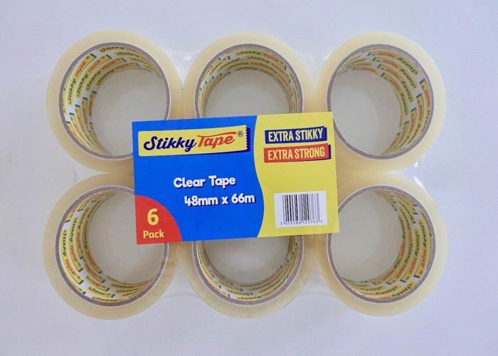 6 Rouleaux Ruban Adhésif Transparent - 48mm X 66m - Pour Colis Et Emballage - Marque White Rose