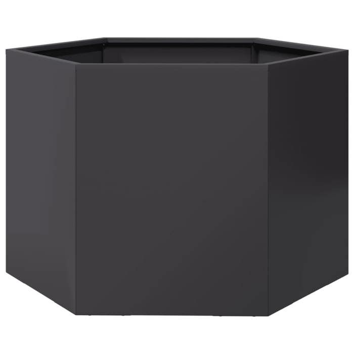 Jardinière Surélevée Hexagonale Anthracite 69x60x45 Cm – Acier Robuste Sans Fond Pour Potager & Fleurs