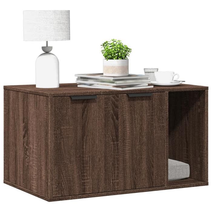 Meilleurs prix pour Vidaxl Meuble De Bac À Litière Pour Chat Chêne Marron Bois Ingénierie