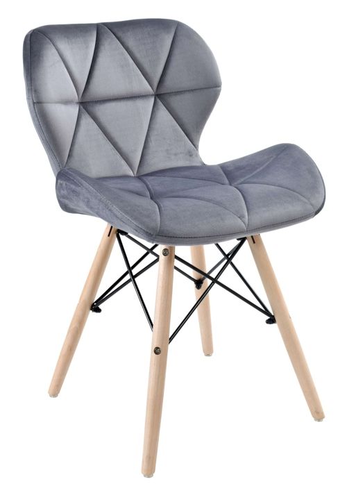 Chaise rembourrée MURET VELVET velours graphite