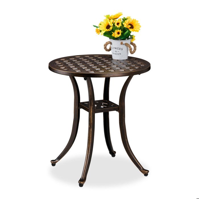VidaXL Mesa De Jardín De Plástico Moca 78x55x38 Cm VidaXL Mesa De Jardín De Plástico Moca 78x55x38 Cm