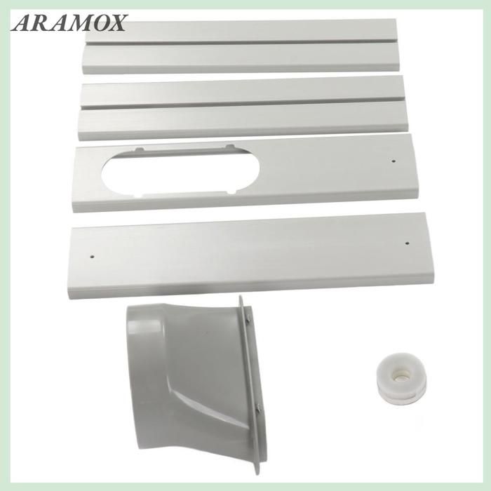 Kit D'étanchéité Fenêtre Pour Climatiseur Portable – Plaque Réglable Universelle – Pour Fenêtres Coulissantes – Longueur Max 110 Cm – Inclus 2 Déflecteurs Souples