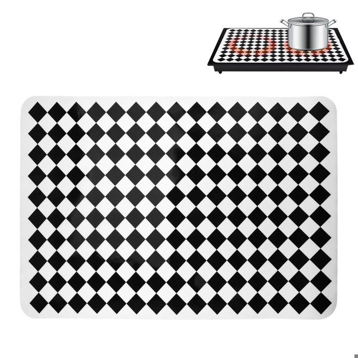 Tapis De Protection En Silicone Pour Plaque à Induction - 52x78 Cm - Résiste à 240°C, Antidérapant, Magnétique - Protège Des Rayures