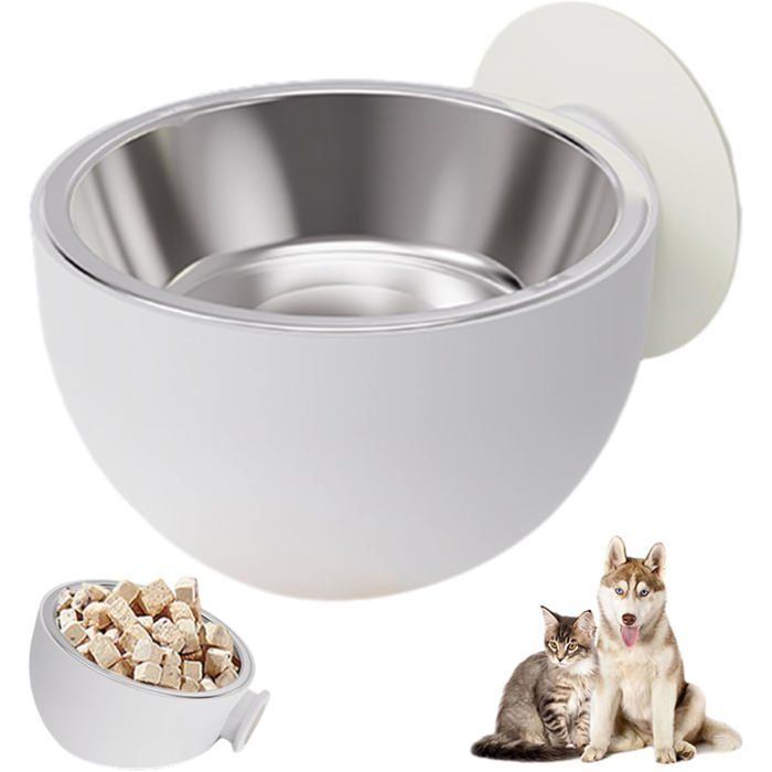 Gamelle murale pour chien Support de gamelle pour chien Gamelles à suspendre en acier inoxydable Passe au lave-vaisselle Gamelle murale pour chien Support de gamelle pour chien Gamelles à suspendre en acier inoxydable Passe au lave-vaisselle