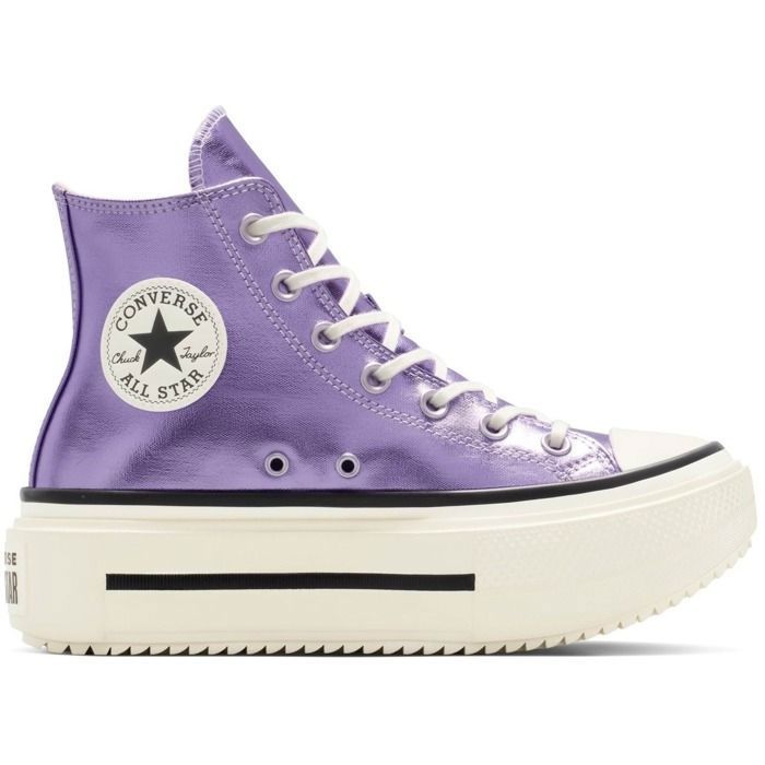 Converse Baskets Converse Chuck Taylor All Star Lift Double Stack Platform Metallic Violet Mixte