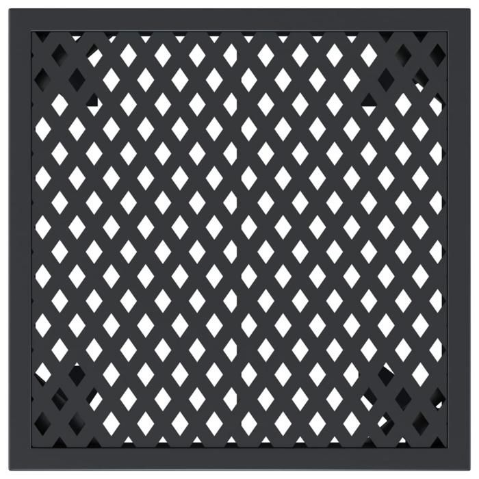 Black Friday Table à dîner de jardin BURKE 2/4 PERSONNES anthracite 50x50x72 cm acier TTT290