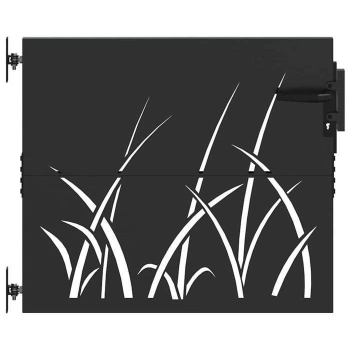 Porte de jardin en acier - vidaXL - Noir - 105x100 cm - Anti-rouille - Design moderne - Montage simple - Avec serrure