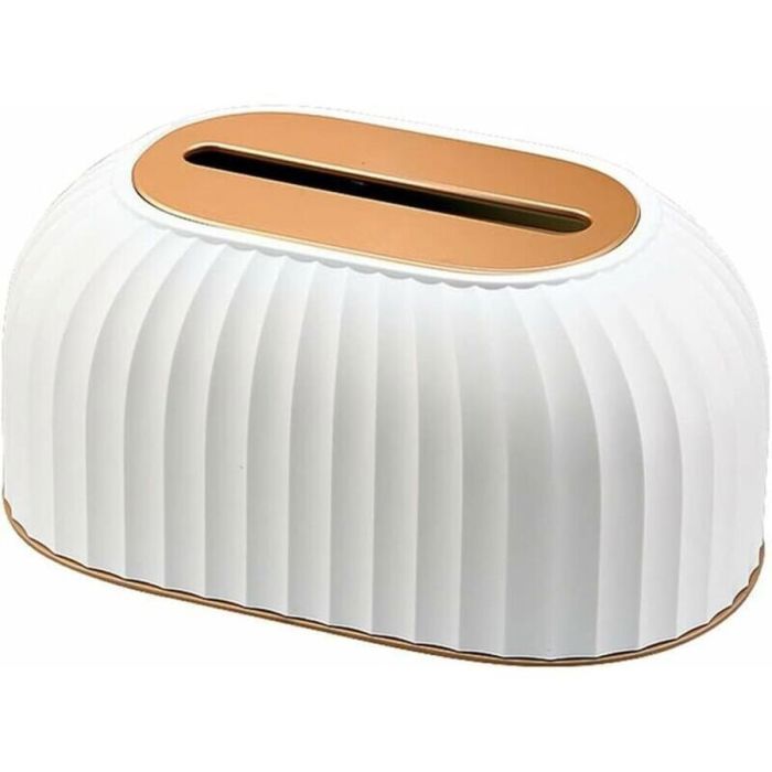 Boîte à mouchoirs de bureau avec ressort idéale pour le salon la salle à manger ou la maison – Blanc