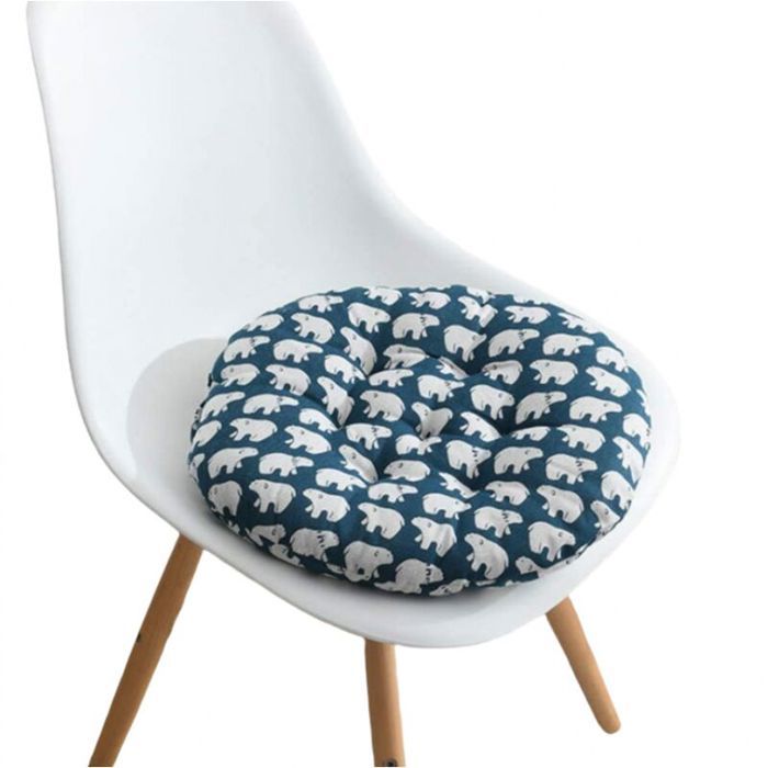 Lot de 2 coussins ronds rembourrés pour chaise de cuisine jardin salle à manger