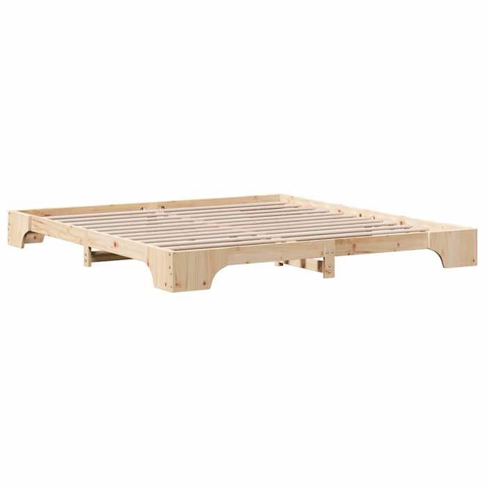 RUIG - TOP Meuble de Couchage - SWEETY - Cadre de lit Double - Structure de lit - Naturel 200x200cm Pin massif 364725 3947