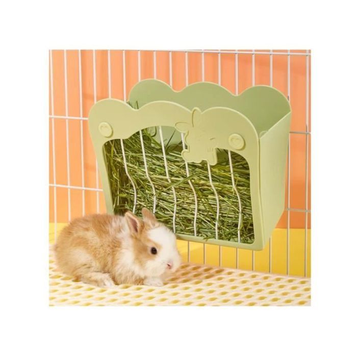 Mangeoire Lapin Suspendue – Râtelier à Foin pour Lapins Nains & Cochons dInde